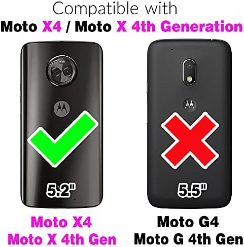 Kompatibilis Motorola Moto X4 Tárca az Esetben Edzett Üveg Képernyő Védő Fedél, Kártya-tartó Állvány mobiltelefon Esetekben