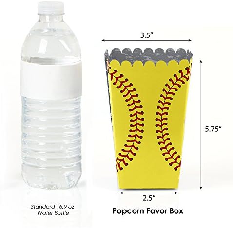 Grand Slam - Fastpitch Softball - Születésnapi Party, vagy Baby Shower Szívességet Popcorn Kezelni Doboz - 12