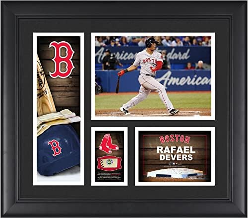Rafael Devers Boston Red Sox Keretes 15 x 17 Játékos Kollázs egy Darab Játék-Baseball - MLB Baseball Játék, Használt Kollázsok