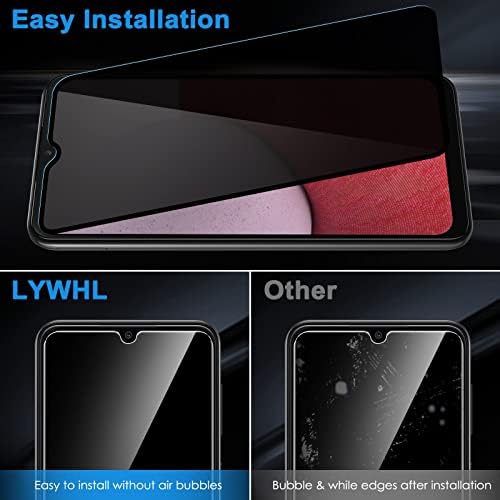 LYWHL [2 Csomag Samsung Galaxy A14-es 5G Adatvédelmi képernyővédő fólia, Anti-Spy Edzett Üveg 9H Keménység Védő Fólia Galaxy