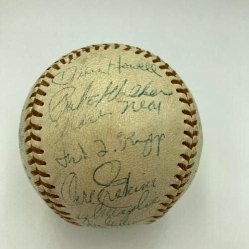Jackie Robinson 1957 Brooklyn Dodgers Baseball Csapat Aláírt SZÖVETSÉG COA - Dedikált Baseball