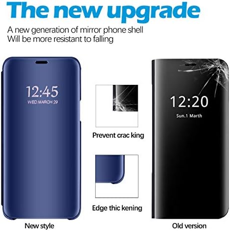 Kompatibilis a Samsung Galaxy A14-es 5G az Esetben Flip Bőr Borító Tiszta S-Tükröt Ütésálló burkolat Kitámasztó Anti-Semmiből