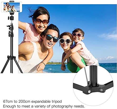 Vifemify 200cm Kihúzható 360 fokban elforgatható Digitális Fényképezőgép-Állványra a Telefon tulajdonosa háromlábú Állvány