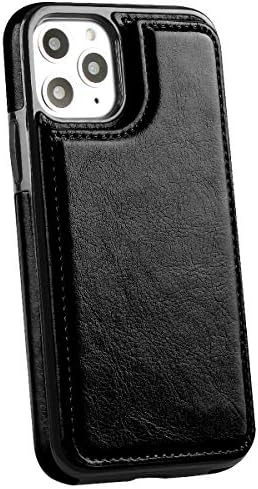 Hoofur iPhone 11 Pro Max Case, Slim Fit Prémium Bőr iPhone 11 Pro Max Tárca Esetben Kártya Slot Ütésálló Folio Flip Védő