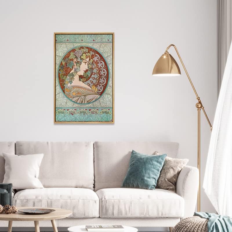 Zzudis Vászon Nyomatok Wall Art Illustrator Alphonse Mucha szecessziós Printss,Női Portré, fali dekoráció Art Nyomtatás Kinyomtatja,Nappali,Hálószoba,Iroda