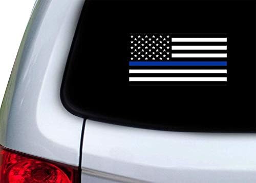 Vékony, Kék Line Kék Él Számít, Zászló, Matrica Vinyl Matrica Autó Teherautó Ablak Matrica Támogatja a Rendőrség bűnüldözési