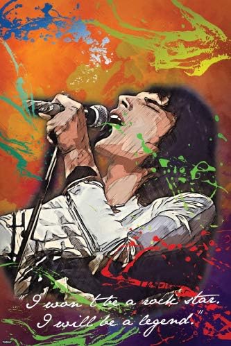 Freddie Mercury Művészeti Poszter Nyomtatása csak egy Legenda Idézet 24x36 coll