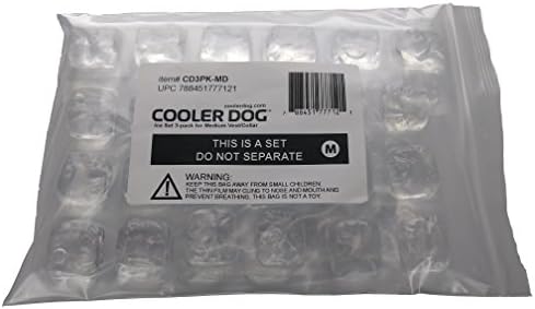 CoolerDog Csere Jég Meghatározott Hűvösebb Kutya Hűtés Mellényben, Nyakörv, X-Kicsi (3 Csomag)